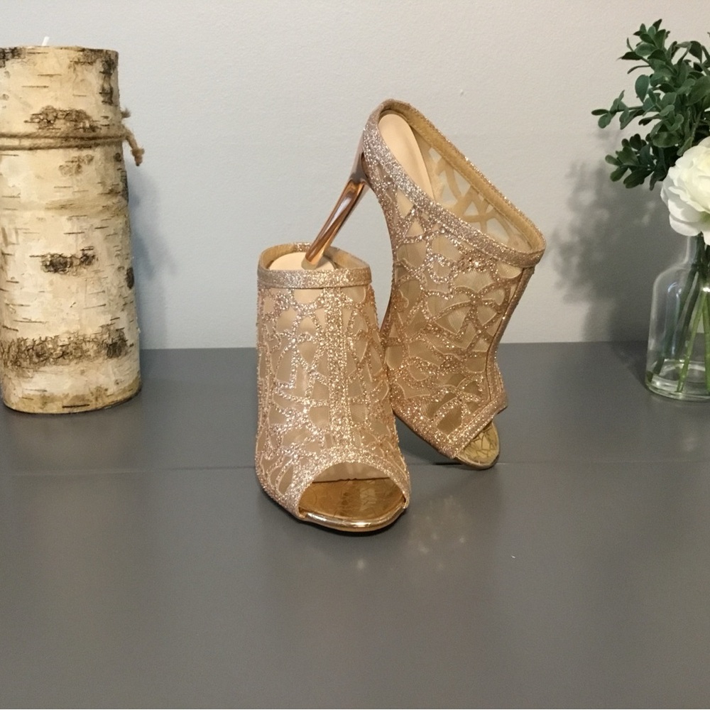 Champagne Gold Women's Mule Heels